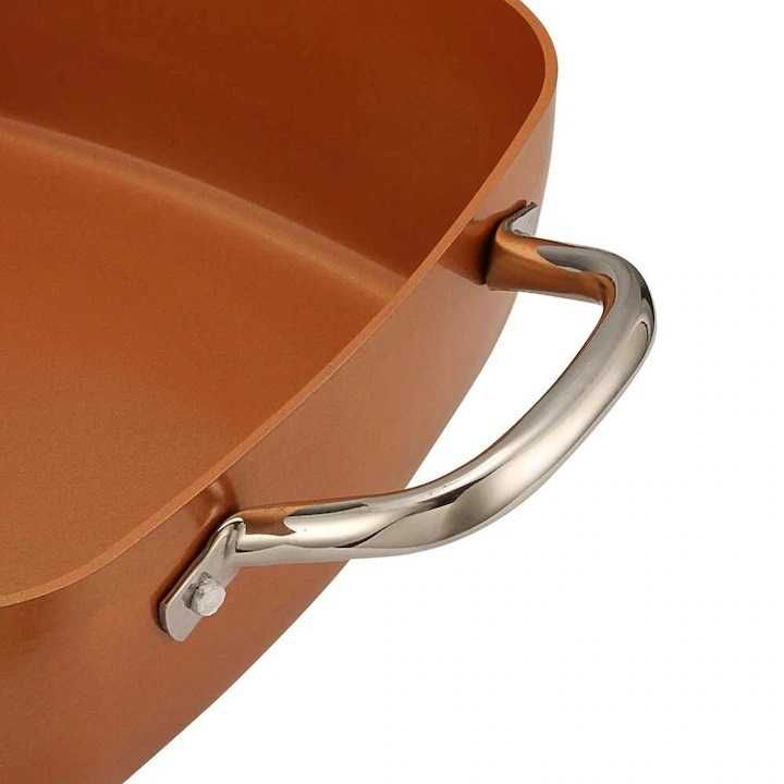 Дълбок тиган с незалепващо покритие 5в1 Copper Pan