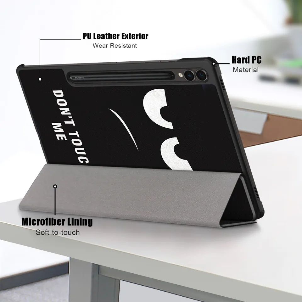 Samsung Galaxy Tab S10+ S10FE+ S9 FE FE+ S9+/ Кожен смарт калъф таблет