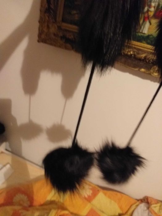 Caciula dama din blana naturala, neagra Ugg noua cu eticheta