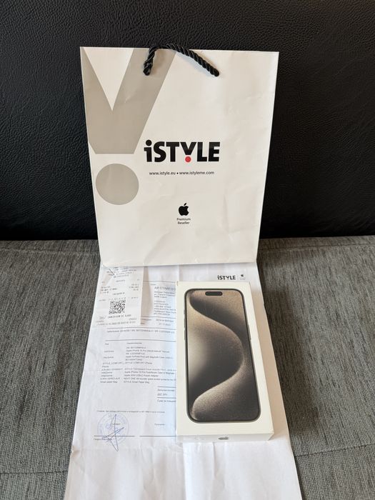 КАТО НОВ 256GB iPhone 15 Pro iStyle Гаранция 2025г. Natural