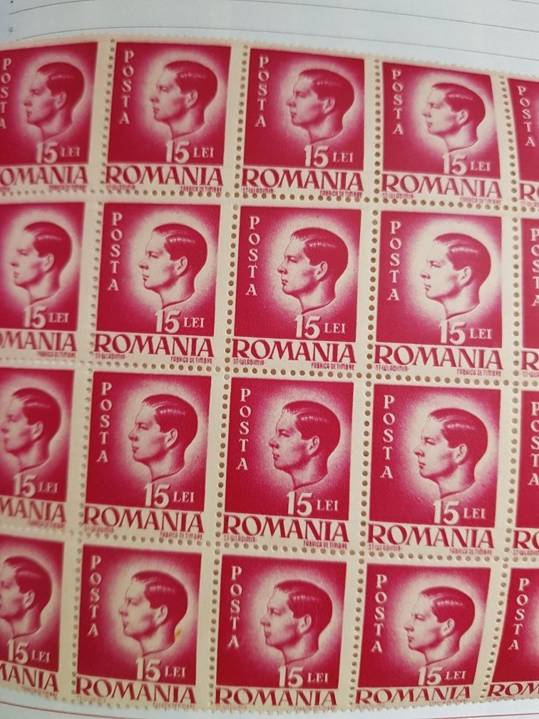 Colițe de timbre Regele Mihai nestampilate