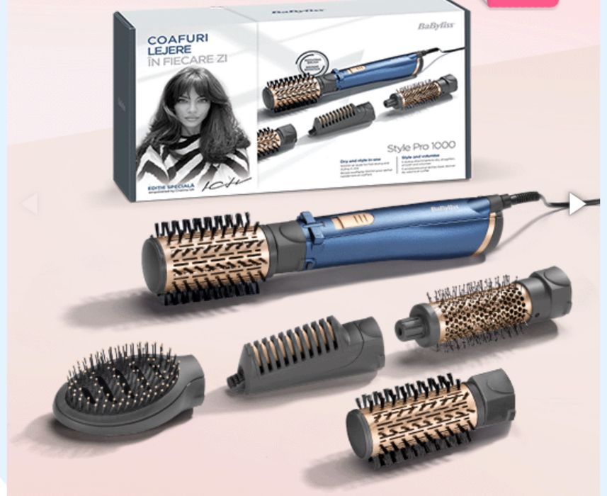 Perie rotativa BaByliss cu 5 accesorii