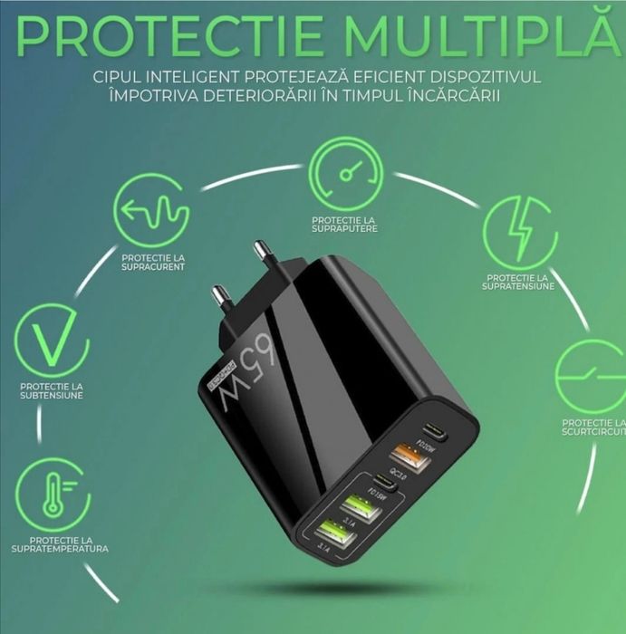 Încărcător  MULTI-PORT 3U + 2 PD