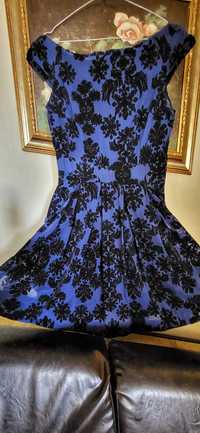 Rochie eleganta Orsay catifea pe voal, S