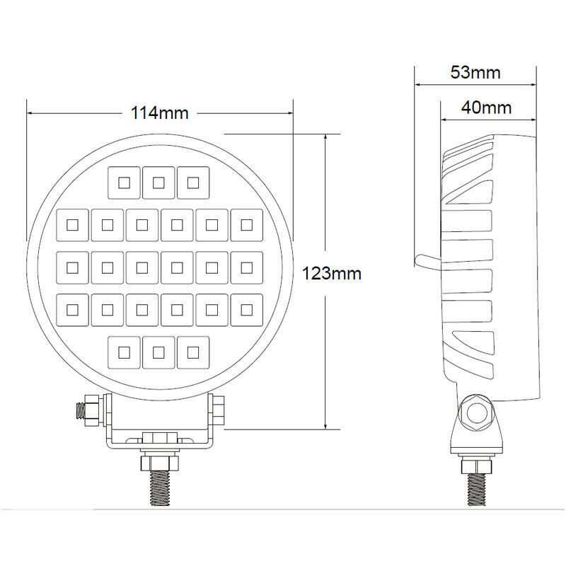 1 бр. ЛЕД Бар LED bar работна лампа кръгъл фар 10-30V с КЛЮЧ on/off