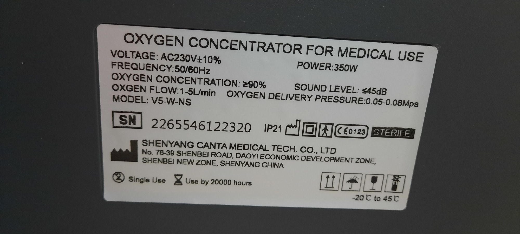 Concentrator oxigen