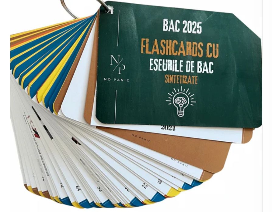 Flashcards cu eseurile de BAC sintetizate 2025