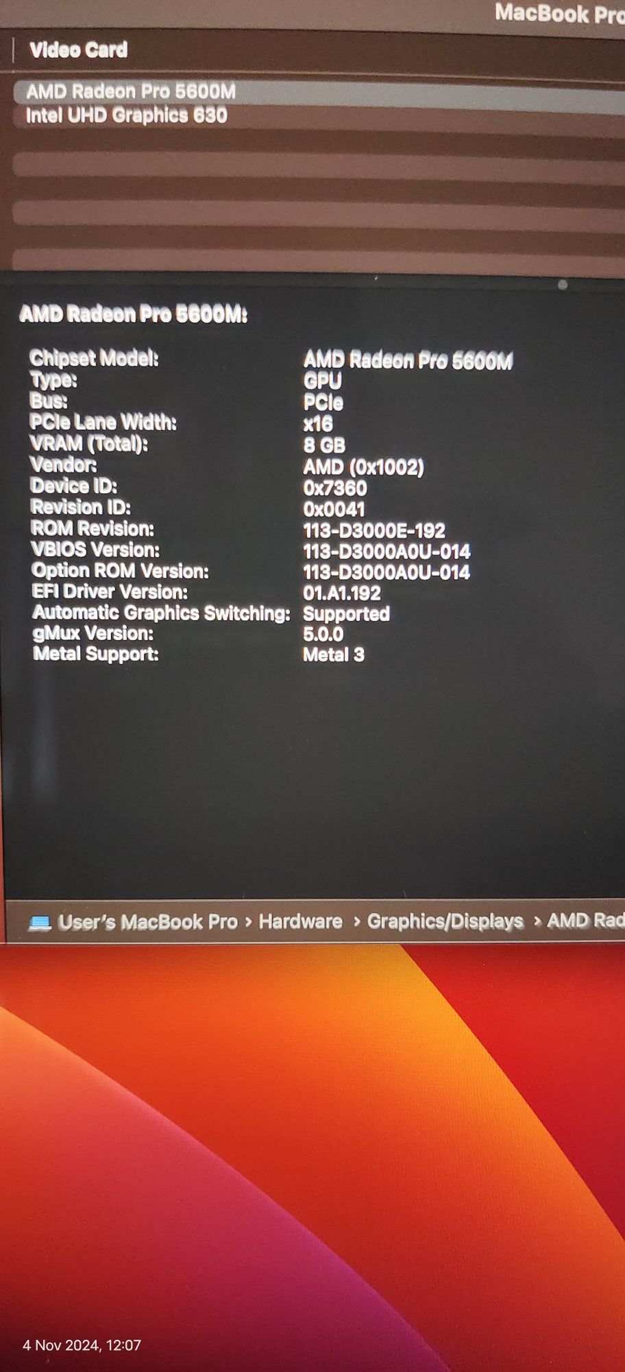 Macbook pro 16  a2141 2019/ 64Gb Ram, 1TB