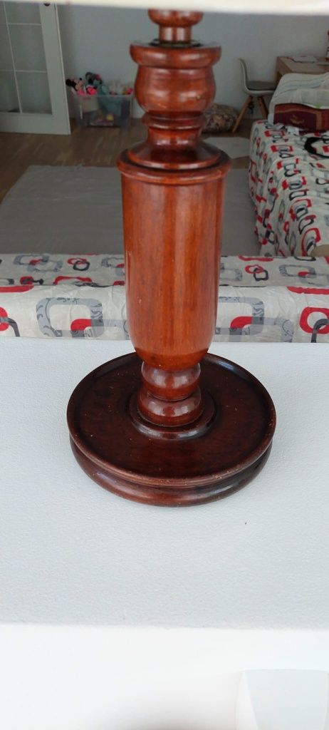 Lampa veioza vintage colectie lemn masiv Anglia 1951 Palmers Hebburn