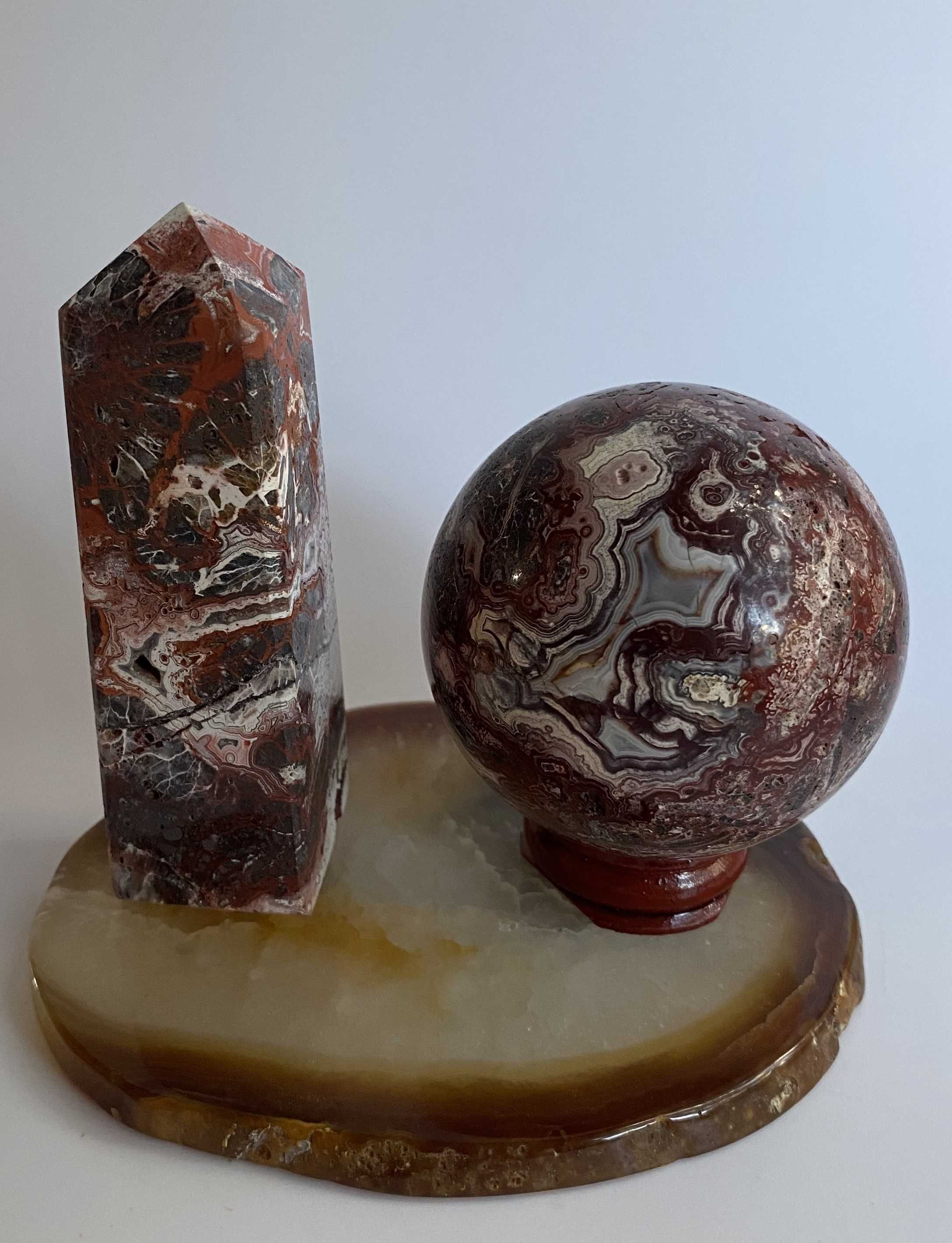 Cristale/Minerale - Agata Mexicana-set decorativ pietre semipretioase