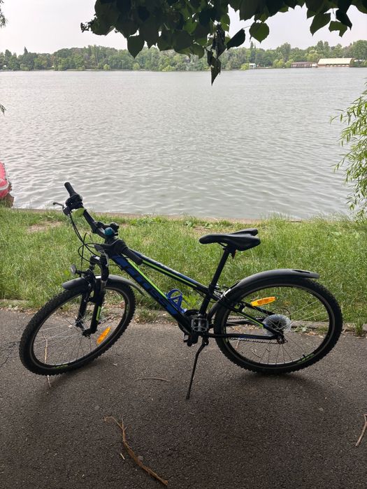 Bicicleta copii CROSS Boxer 26, negru-albastru-verde
