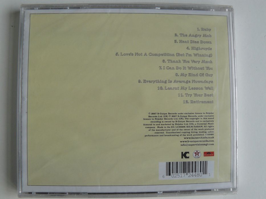 CD KAISER CHIEFS - Yours Truly, Angry Mob, Cd Nou,Original,an 2007
