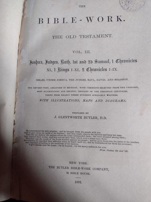 Антикварни книги - Butler's Bible-Work
