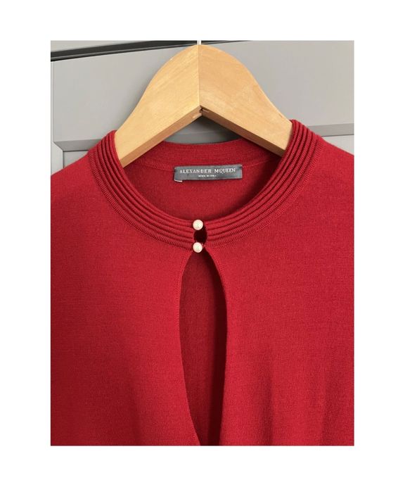 Alexander mcqueen червена рокля