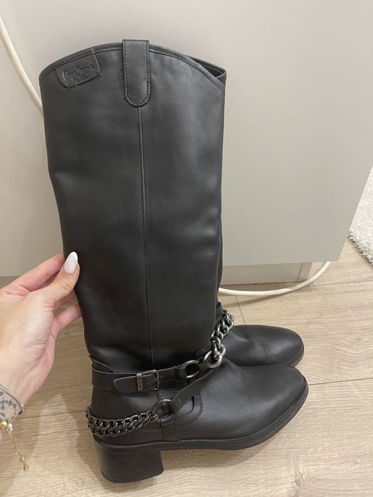 Ботуши от естествена кожа Pepe Jeans