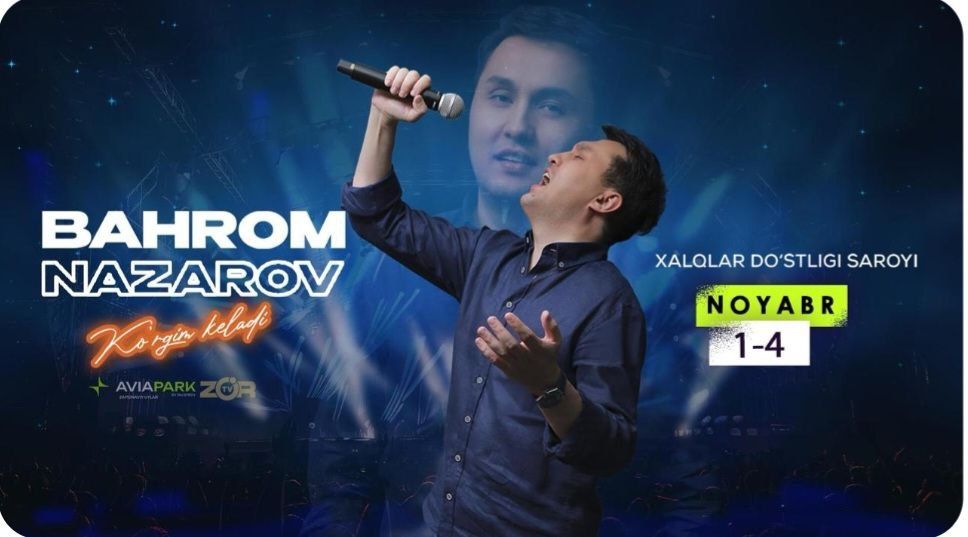 Bahrom Nazarov konsertiga biletlar bor.