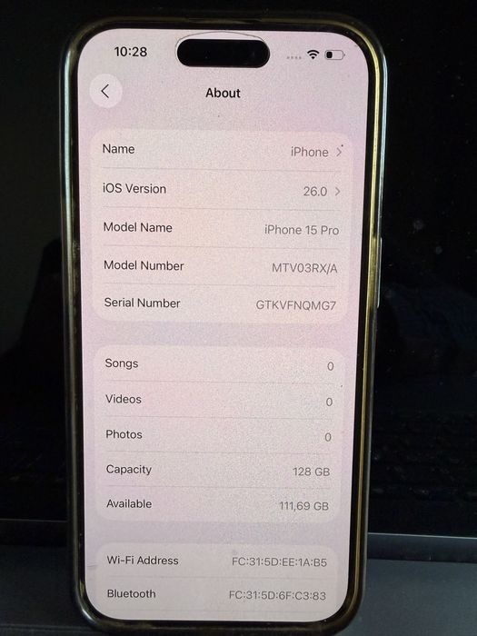 Iphone 15 pro 128 gb