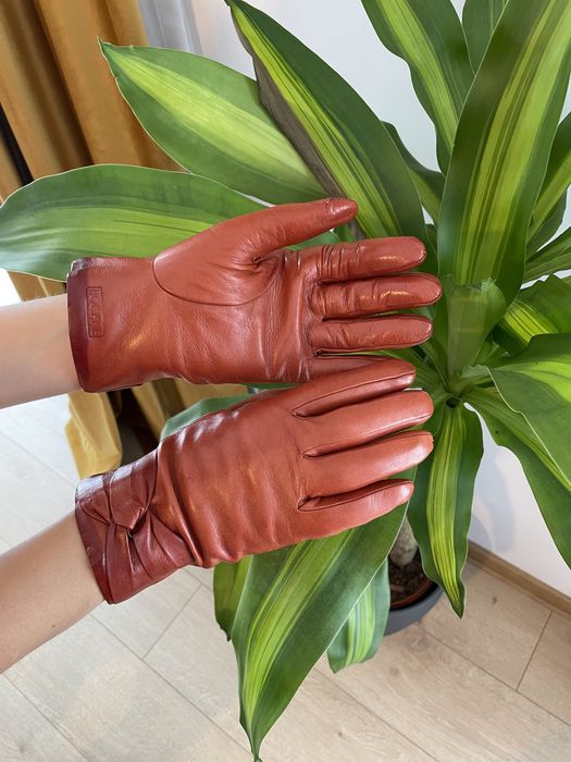 Manuși elegante din piele Bocane | miel și cașmir | produs in Romania