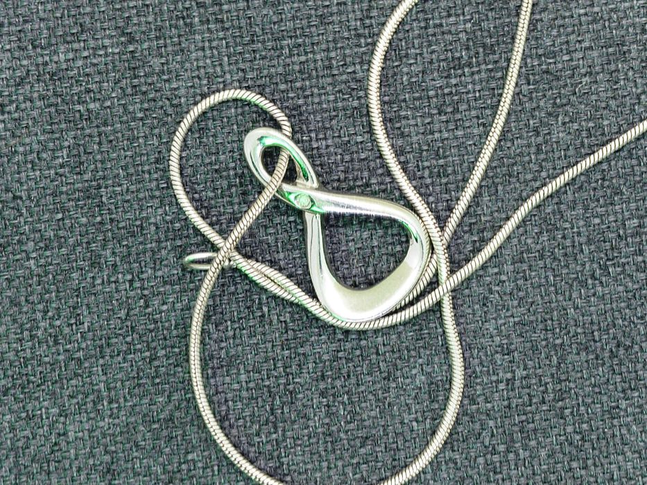 Pandantiv cu lanț din argint 925, accent diamant (RDIA) — lanț 40 cm