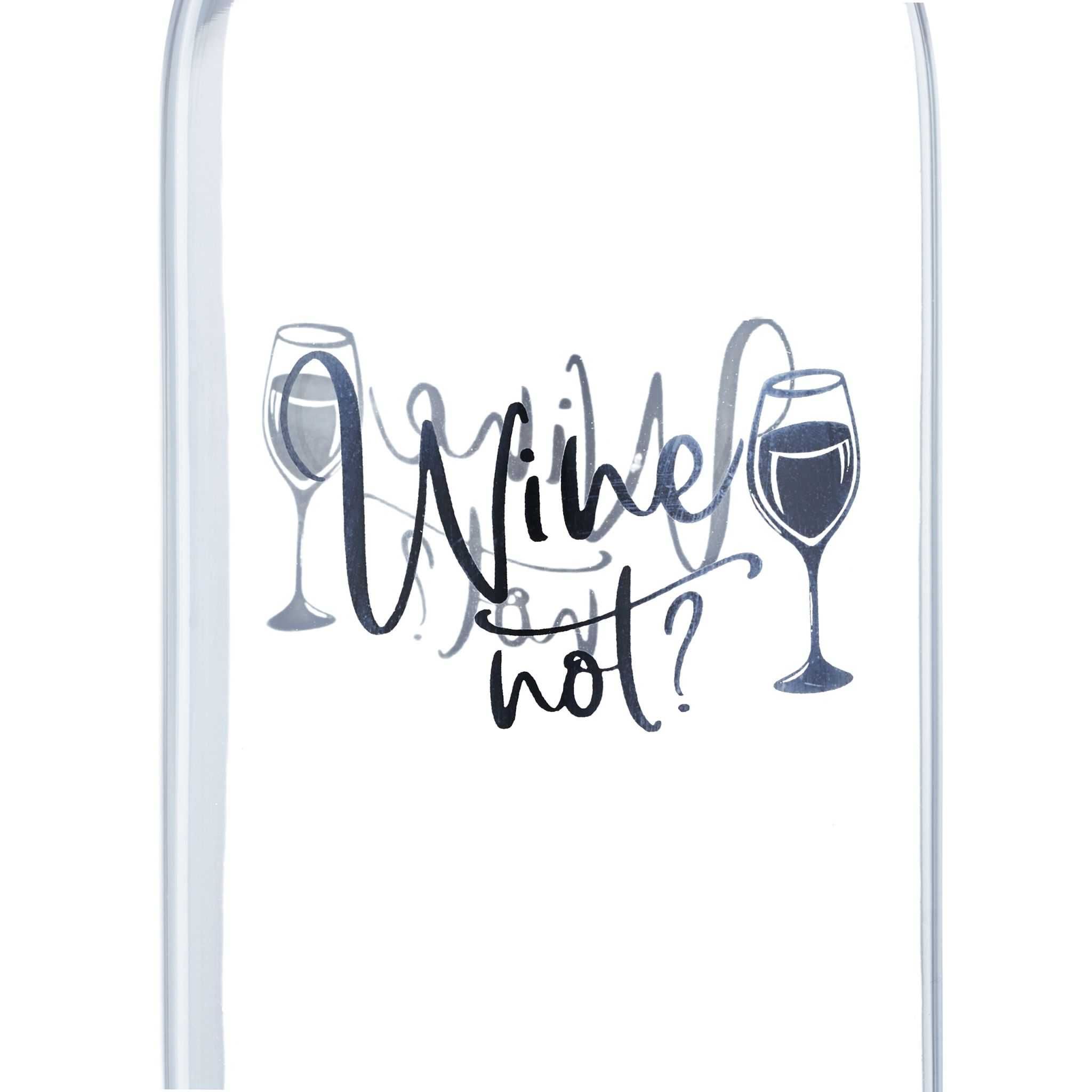Pahar de vin XL inscriptie "Wine not?" cadou amuzant, 750ml