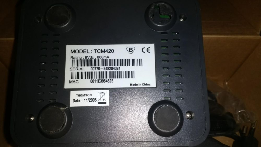 Modem Thomson broadband TCM420