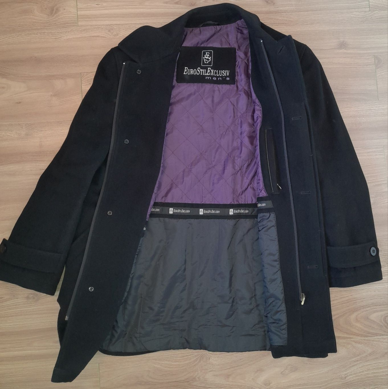 Palton negru ,bărbați, marca Euro style exclusive,masura xxl