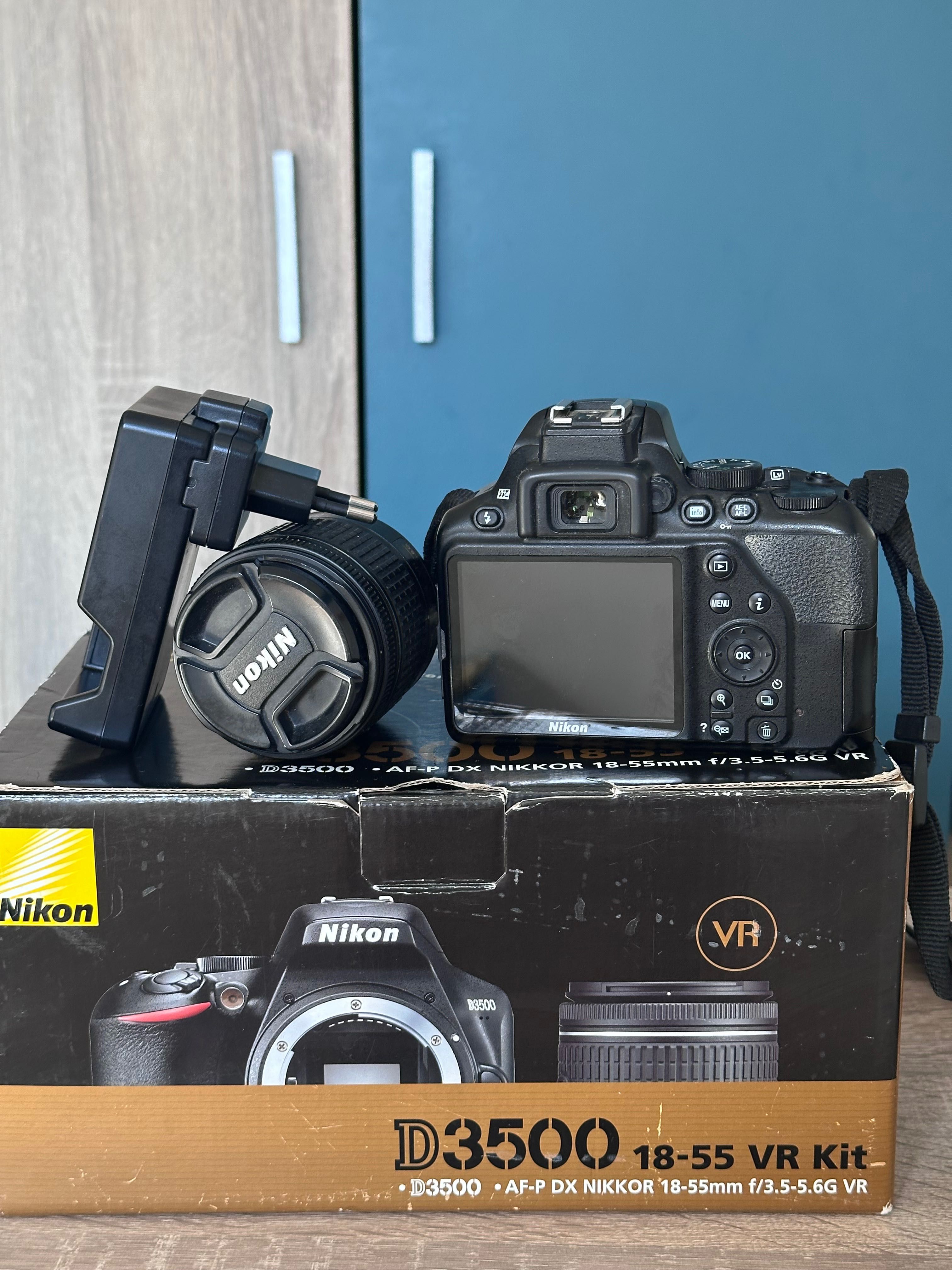 Nikon 3500d обектив 18-55 vr kit (450) лева