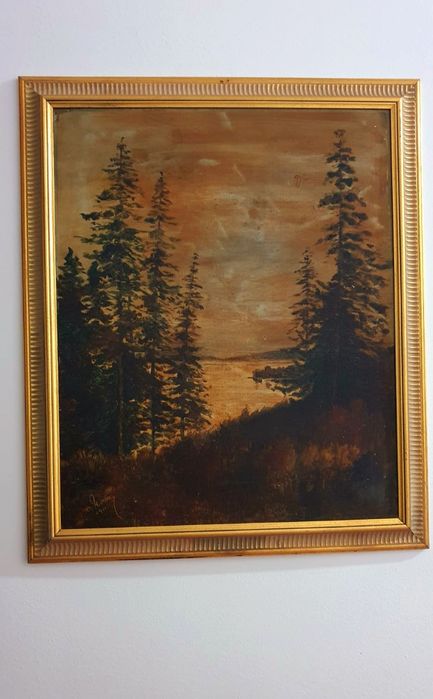 Tablou vechi original pictor italian anul 1911