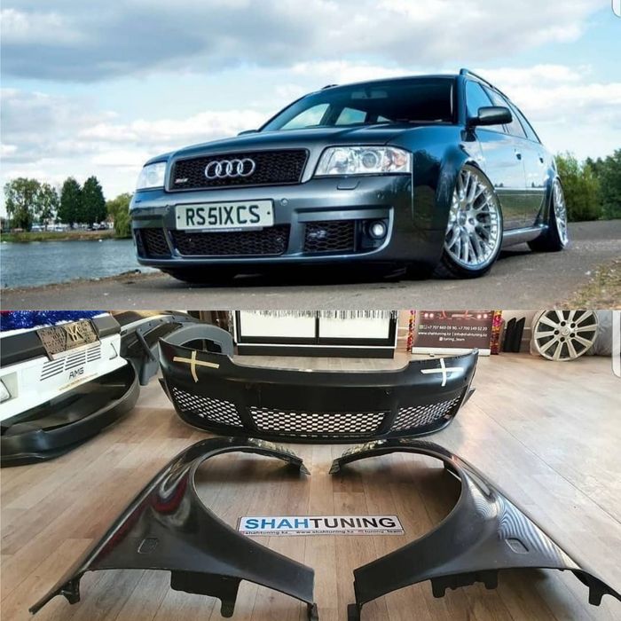 Передний бампер и крылья AUDI  C5 рестайлинг (стиль RS)