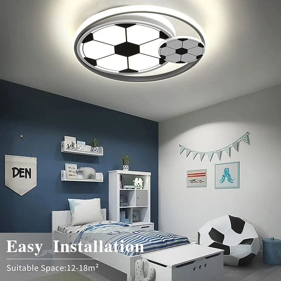 LED лампа футболна топка димируема с дистанционно 38W