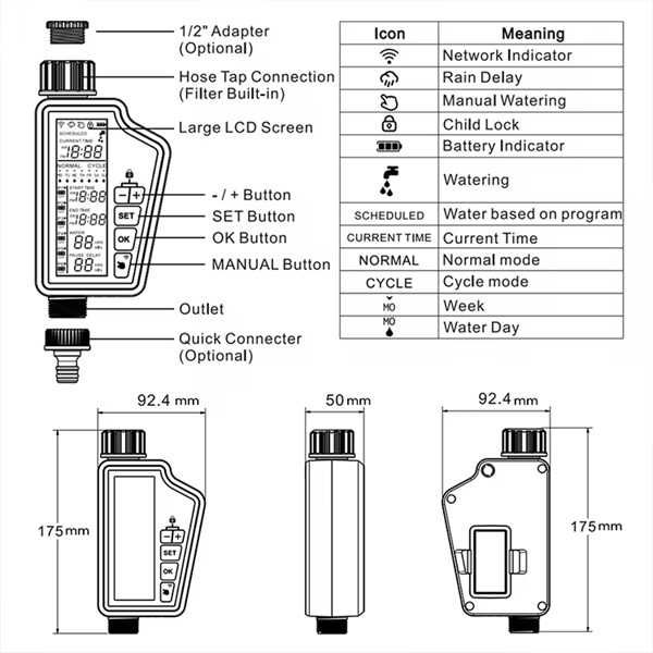 AVATTO SWT60 WiFi смарт контролер за напояване |Tuya | IP65 | EU