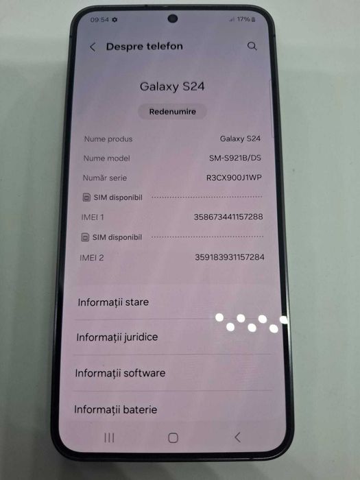 Telefon Samsung S24 (Ag1 Alexandru B51900) Garantie 24 luni