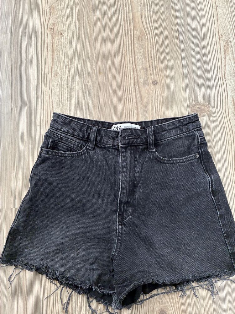 Дънкови черни панталонки ZARA ном.24