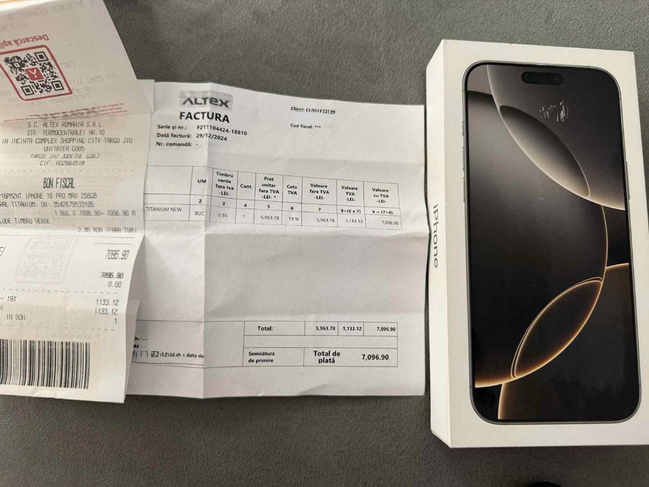 Vând Iphone 16 pro Max-stare impecabilă