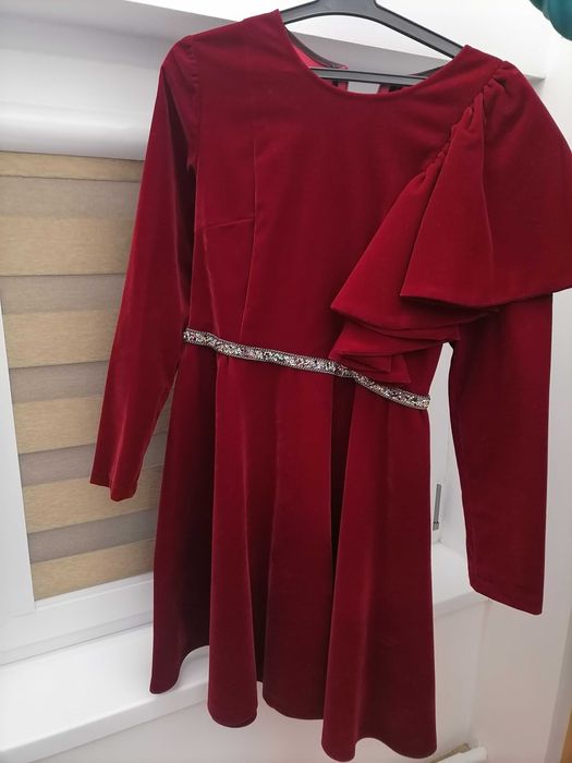 Rochie dama masura M catifea rosie