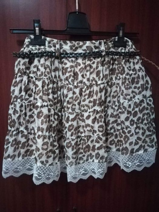 Fusta si curea Blind Date, marimea 38, animal print