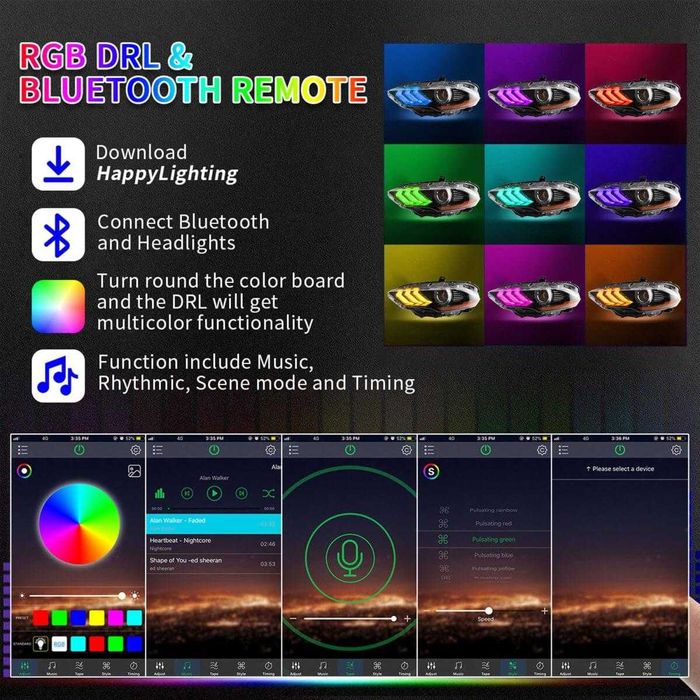 Комплект RGB фарове с динамични мигачи за Форд Мустанг 2018- Mustang