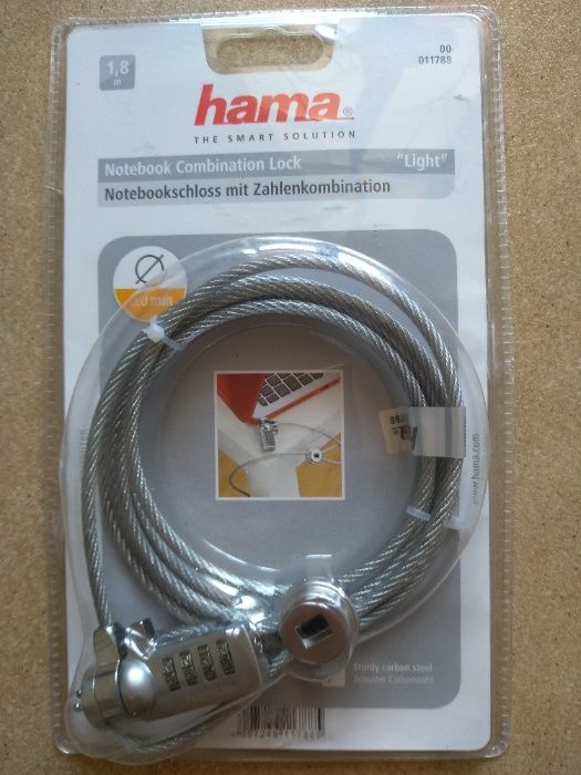 Hama cablu antifurt cu 4 cifre pentru laptop 1,8ml