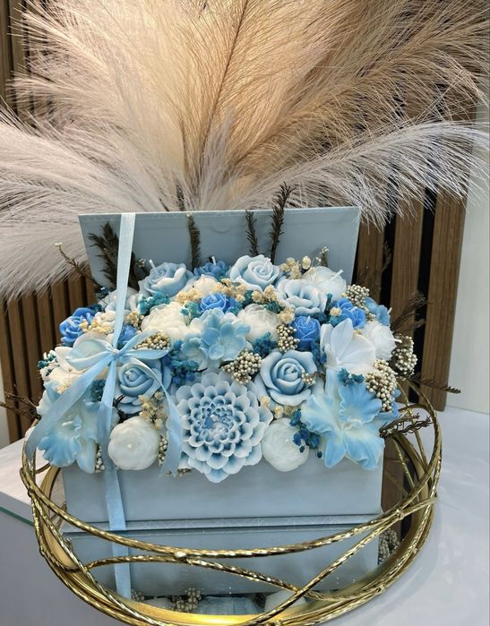 Ръчно изработени букети от соев восък