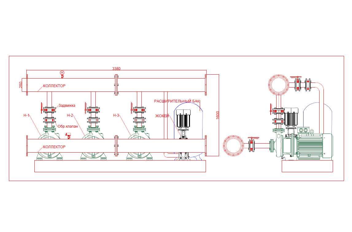 Насосная станция для пожаротушения 55kw