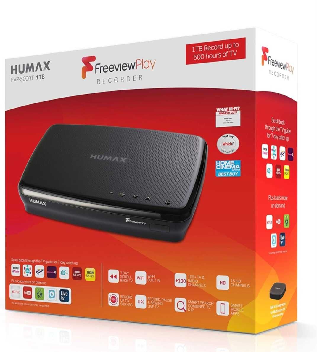 Digital Video Recorder - DVR -HUMAX FVP-5000 T - 1TB- Freeview Play HD