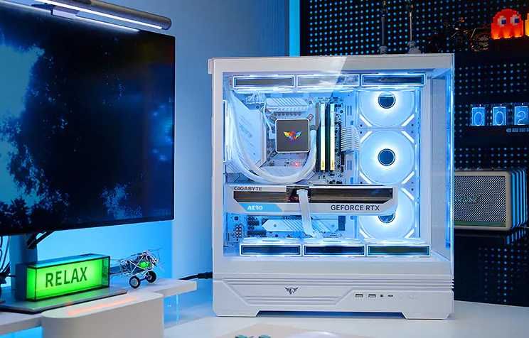 Сборка ПК Maxcore Blizzard White игровой компьютер i7-14700KF RTX 5070