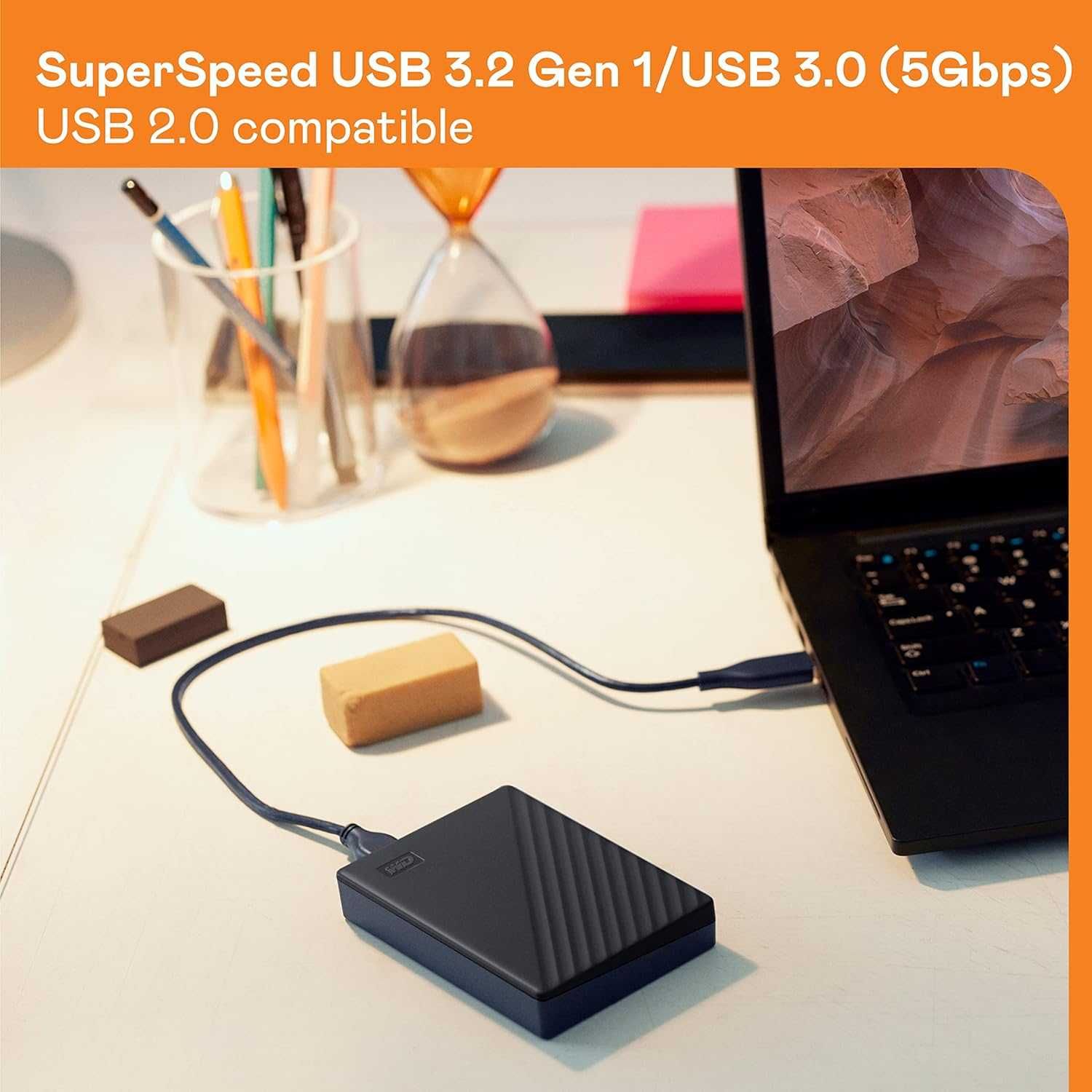 НОВ, ЗАПЕЧАТАН, НЕОТВАРЯН WD 6TB My Passport, Черен, архивиране...