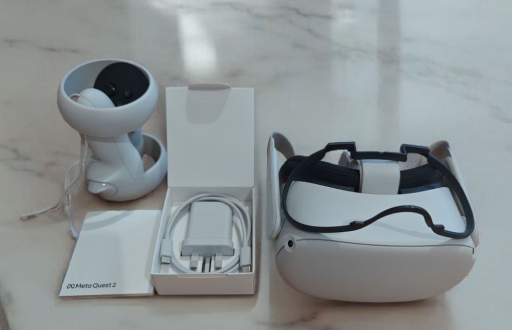 Quest 2 128GB + 100 Jocuri preinstalate Kit VR Oculus Meta Full Box