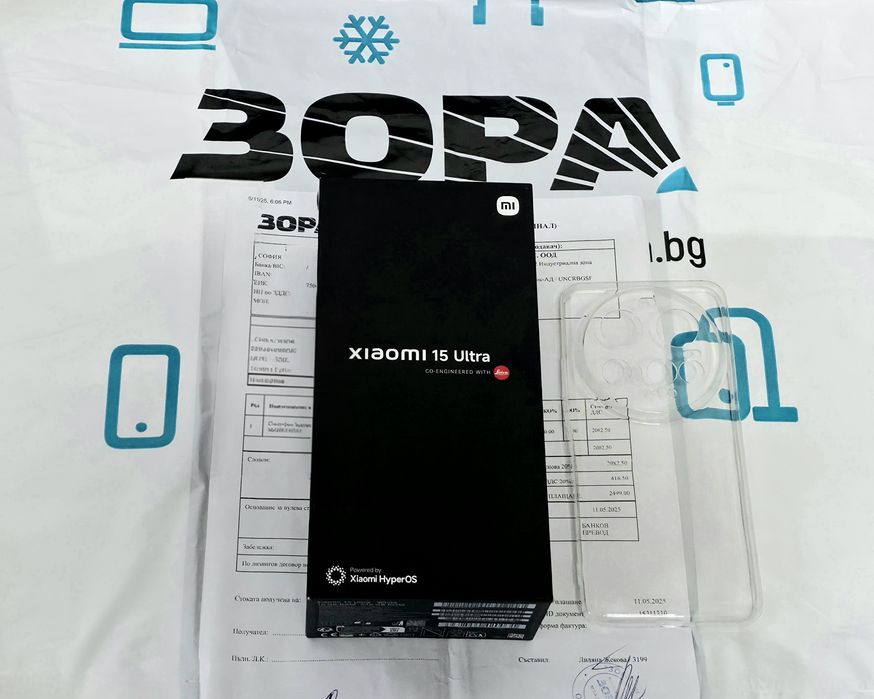 КАТО НОВ 512GB Xiaomi 15 Ultra 5G ЗОРА Гаранция 2027 WHITE