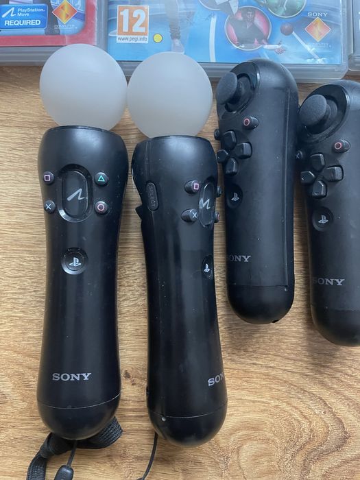 Move PS3 si PS4, 4 controllere si camera, pachet 3 jocuri move