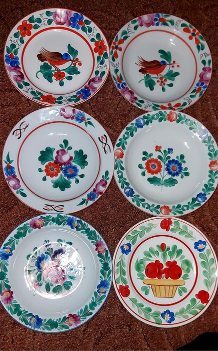 Set farfurii ceramica decorativă pictate manual