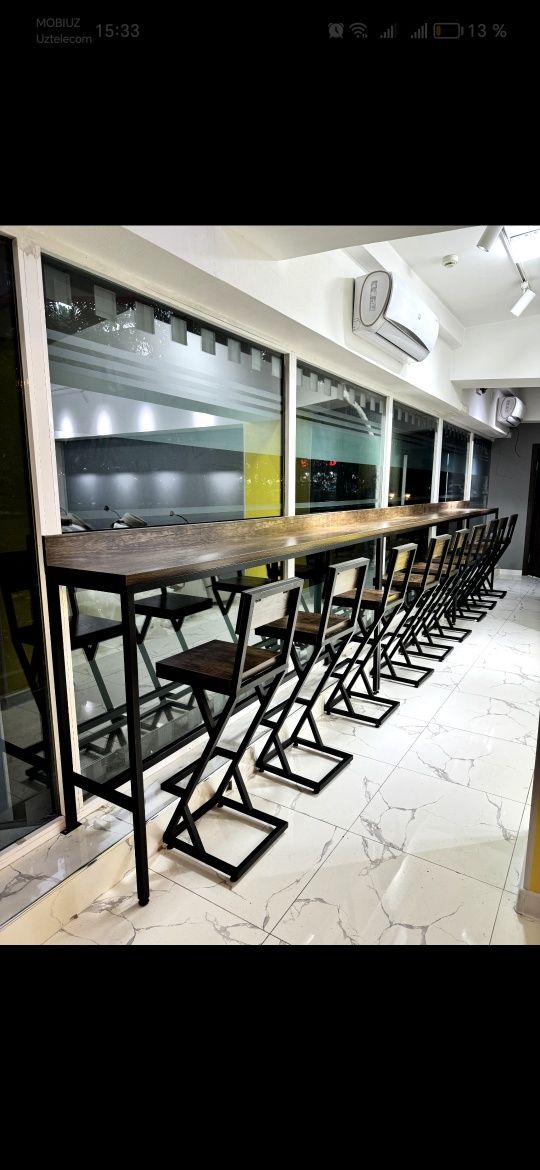 Барный Стол Стул Лофт Стол Bar uchun stol stul
