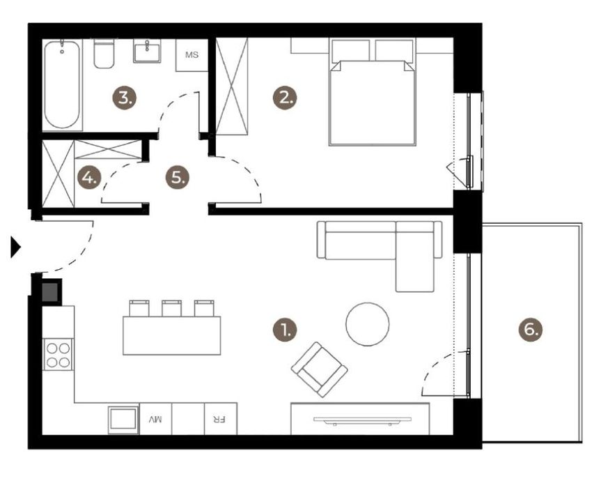 Apartament 2 camere  - complex rezidential nou