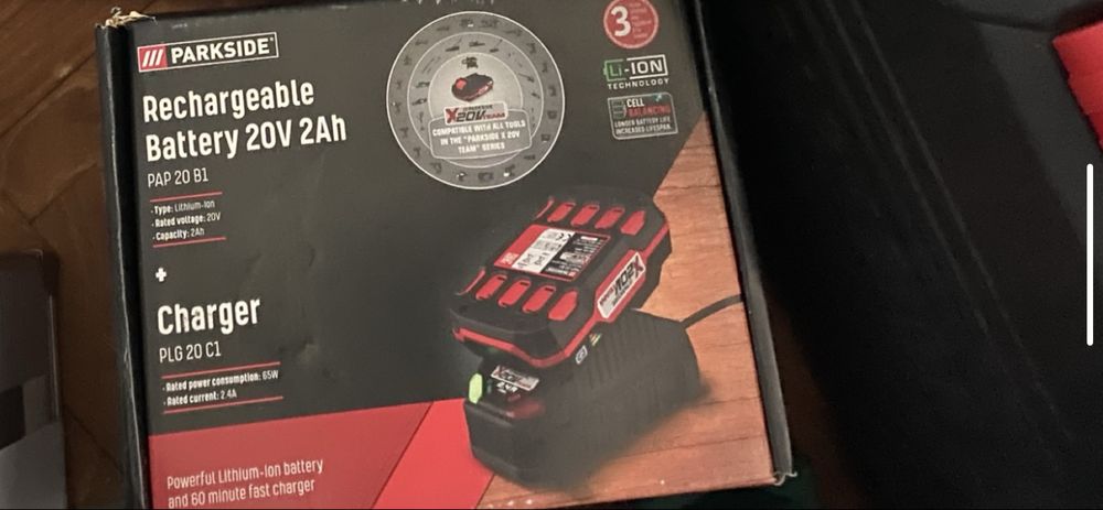 Батерия + зарядно Parkside PAP 20 B1 2Ah